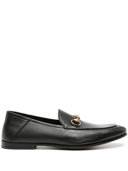 Læder loafers Gucci sort