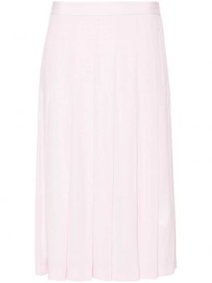 Krepová plisovaná midi sukňa N°21 ružová