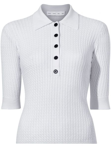 Polo en tricot Proenza Schouler White Label blanc