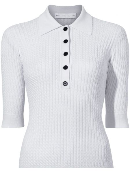 Tricou polo Proenza Schouler White Label alb