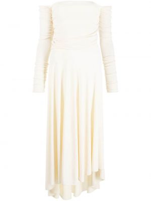 Асиметрична миди рокля Erika Cavallini бяло