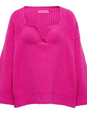 Μάλλινος πουλόβερ Valentino ροζ