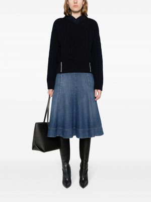 Pullover mit v-ausschnitt Victoria Beckham blau