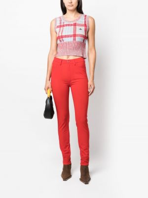 Kalhoty skinny fit Vivienne Westwood červené