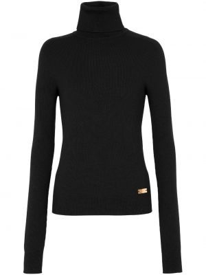 Вълнен пуловер Balmain черно