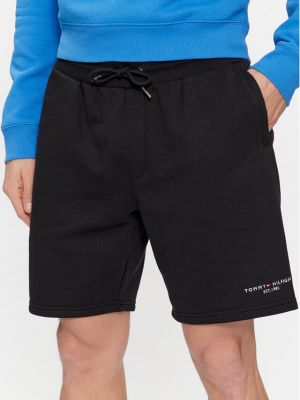 Pantaloni scurți de sport Tommy Hilfiger negru