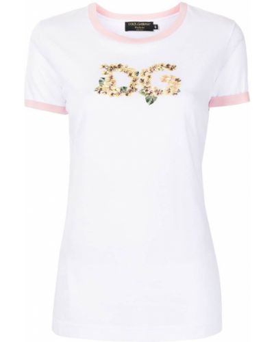 Camiseta de flores Dolce & Gabbana blanco