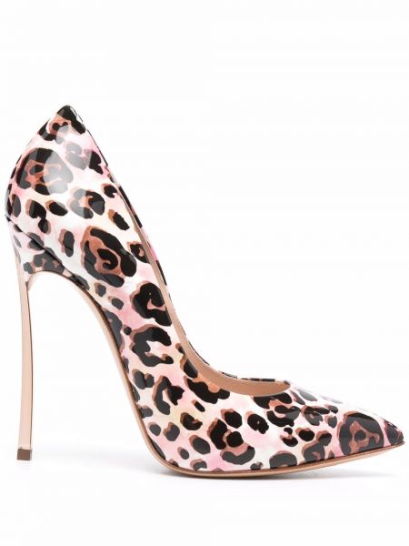Pantofi cu toc cu imagine cu model leopard Casadei