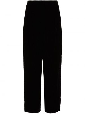Pantaloni de catifea Emporio Armani negru