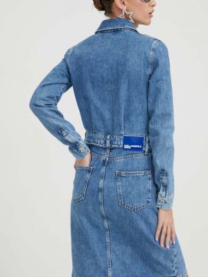 Rochie mini Karl Lagerfeld Jeans albastru