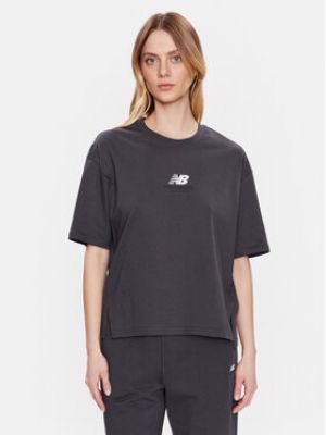 Oversized tričko New Balance šedé