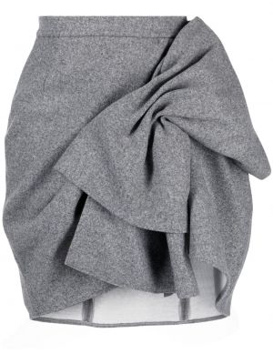 Plstěné mini sukně s mašlí Anouki šedé