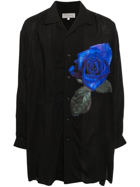 Krekls ar ziediem ar apdruku Yohji Yamamoto