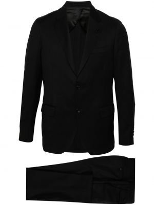 Volnena ukrojena obleka Lardini črna