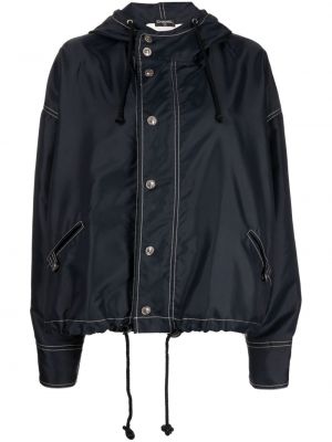 Bomber jakna s kapuljačom Chanel Pre-owned plava