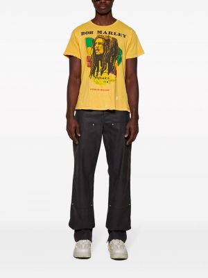 T-shirt mit print Madeworn gelb