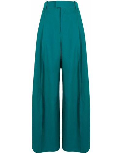 Pantalones de cintura alta bootcut Bottega Veneta verde