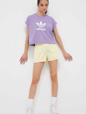 Шорти з аплікацією Adidas Originals жовті