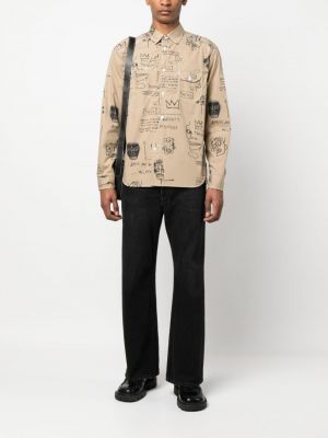 Hemd aus baumwoll mit print Junya Watanabe Man beige