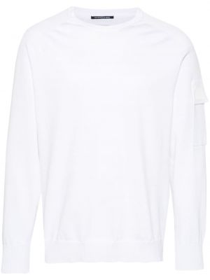 Памучен пуловер C.p. Company бяло