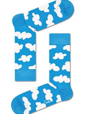 Skarpety z nadrukiem Happy Socks niebieskie