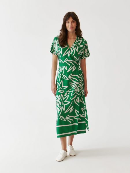 Priliehavé košeľové šaty Tatuum zelená