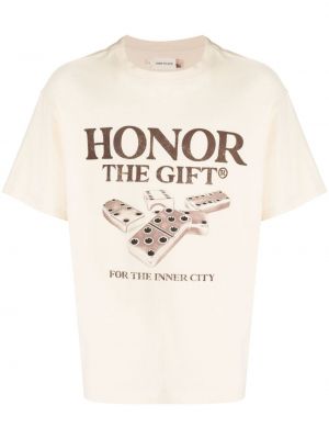 Памучна тениска с принт Honor The Gift
