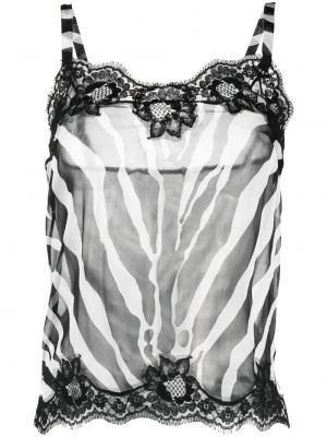 Zebra mintás ujjatlan felső nyomtatás Dolce & Gabbana