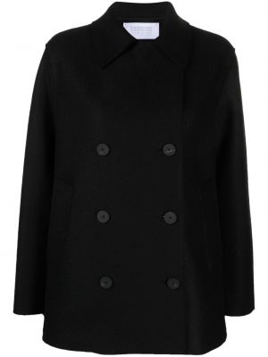 Vlněná bunda s knoflíky Harris Wharf London černá