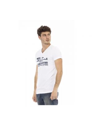 Camisa de algodón Trussardi blanco