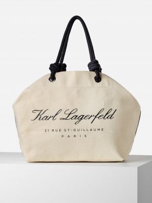 Shopper kabelka Karl Lagerfeld hnědá