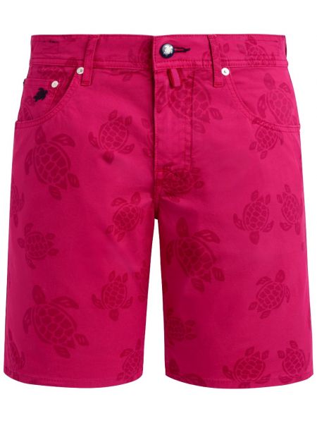 Bermudas en coton à imprimé Vilebrequin violet