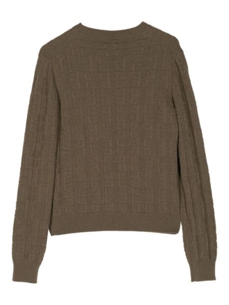 Vlněný svetr Hermès Pre-owned hnědý