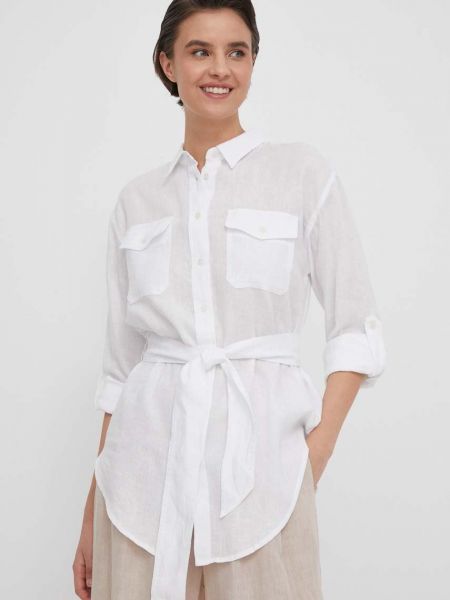 Ленена риза Lauren Ralph Lauren бяло
