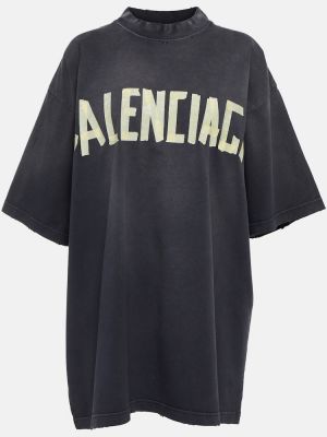Памучна памучна тениска Balenciaga черно