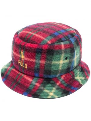 Карирана шапка Polo Ralph Lauren червено