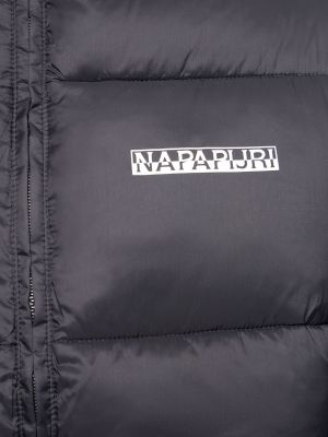 Péřová bunda z nylonu Napapijri černá