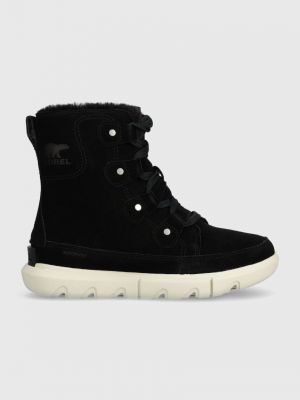 Čizme za snijeg od brušene kože Sorel crna