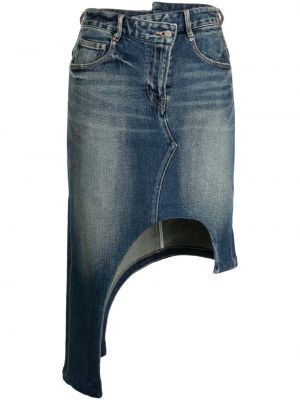 Spódnica jeansowa asymetryczna Jnby niebieska