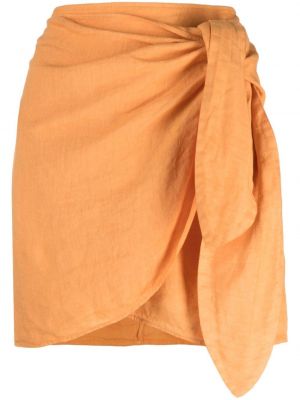 Lněné sukně Manebi oranžové