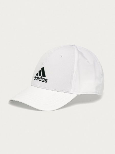 Șapcă cu broderie Adidas Performance alb