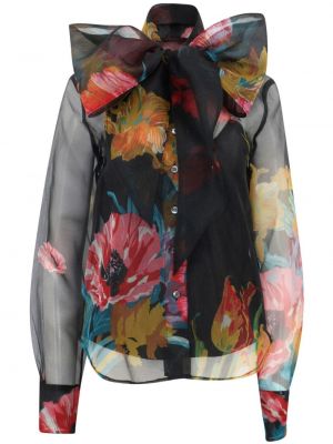 Bluza s cvetličnim vzorcem s potiskom Staud črna