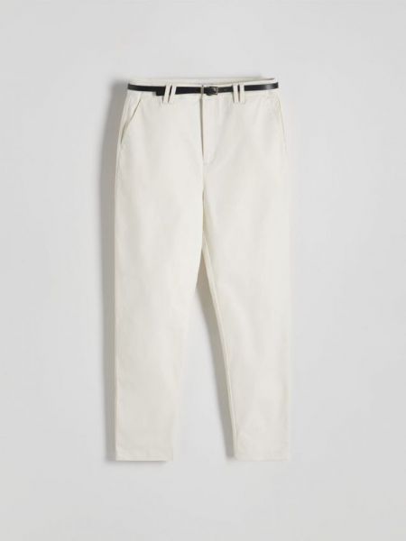 Pantaloni chino Reserved alb
