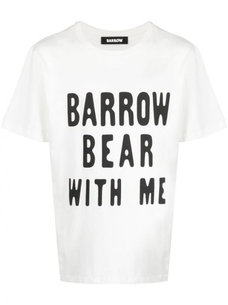 T-shirt di cotone Barrow bianco