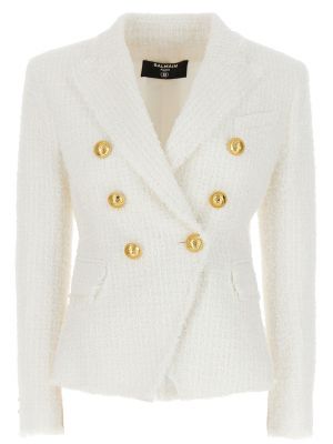 Белый пиджак Balmain