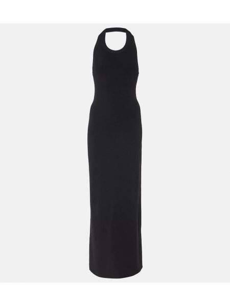 Vestido largo de crepé Proenza Schouler negro