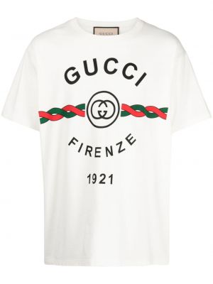 Puuvillased t-särk Gucci valge