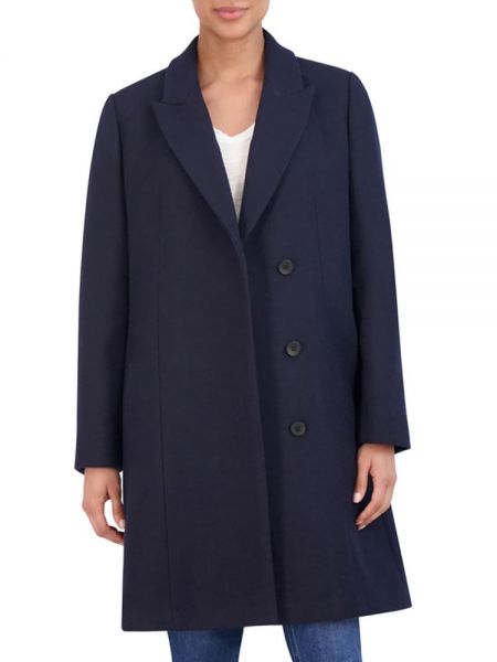 Асимметричное пальто Cole Haan синее