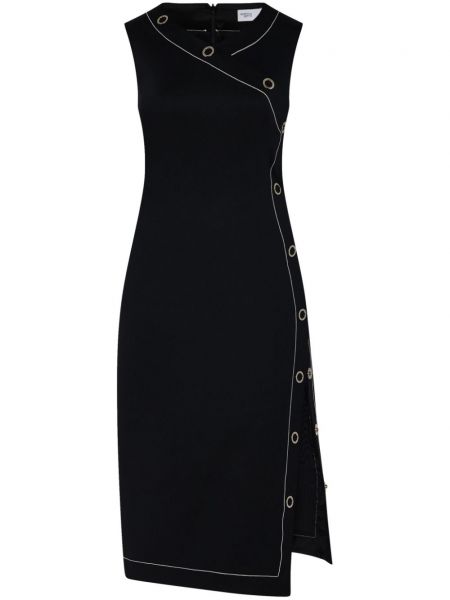 Černé asymetrické koktejlové šaty Rosetta Getty
