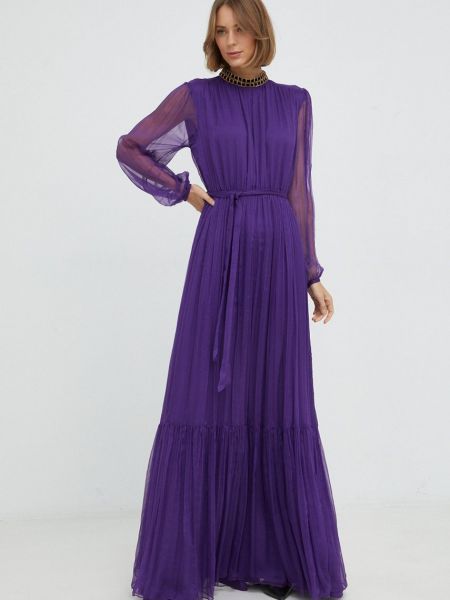 Rochie lunga cu aplicații Nissa - violet